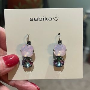 Sabika Flashback 2-Stone drop earrings